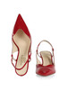 ROSSO | Scarpe slingback in vernice con tacco