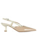 NUDE | Scarpe slingback in vernice con listini a contrasto