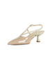 NUDE | Scarpe slingback in vernice con listini a contrasto