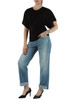 SCHWARZ | Baumwoll-T-Shirt mit Logo-Plakette