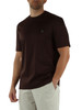 MARRONE | T-shirt in cotone mercerizzato con patch logo