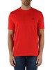 ROSSO | T-shirt in cotone stretch con scritta logo