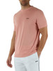 SALMONE | T-shirt in cotone stretch con scritta logo