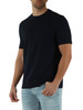 BLU | T-shirt in cotone mercerizzato con motivo decorativo
