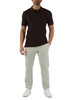 MARRONE | Polo regular fit in cotone piquet