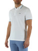 BIANCO/AZZURRO | Polo regular fit in cotone piquet