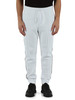 BIANCO | Pantaloni sportivi in misto cotone piquet con ricamo logo
