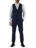BLAU | Dreiteiliger Slim-Fit-Anzug aus Schurwolle TIESSE Biella