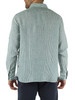 VERDE | Camicia a righe in lino ALFREDO