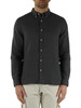 GRIGIO SCURO | Camicia in lino MALIBU regular fit