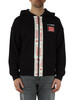 NERO | Felpa con zip e cappuccio PACKED AWAY