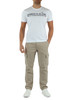 BEIGE | Pantalone cargo regular fit in misto cotone e lyocell