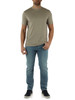 BEIGE | T-shirt slim fit in cotone con scritta logo a rilievo