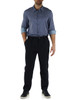 BLU | Camicia regular fit in viscosa con motivo decorativo