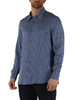 BLU | Camicia regular fit in viscosa con motivo decorativo