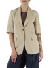 BEIGE | Giacca manica corta in lino e viscosa VINCITA