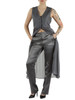 GRIGIO | Gilet lungo in organza lavata CALCA