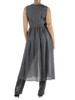 GRIGIO | Gilet lungo in organza lavata CALCA