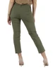VERDE MILITARE | Pantalone in popeline di misto cotone