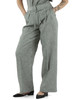GRIGIO | Pantalone gamba larga in tela leggera di lino
