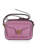 VIOLA CHIARO | Borsa a tracolla in pelle martellata BEAT Small