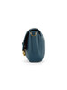 BLAU | Schultertasche aus genarbtem Leder C-ME LOCK Medium