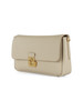 BEIGE | Borsa a spalla in pelle martellata C-ME LOCK Large
