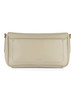 BEIGE | Borsa a spalla in pelle martellata C-ME LOCK Large