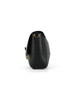 SCHWARZ | Schultertasche aus genarbtem Leder C-ME LOCK Large