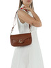 Leder | Schultertasche aus genarbtem Leder C-ME Medium
