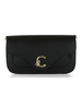 SCHWARZ | Schultertasche aus genarbtem Leder C-ME Medium