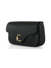 SCHWARZ | Schultertasche aus genarbtem Leder C-ME Medium