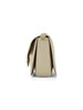 BEIGE | Schultertasche aus genarbtem Leder C-ME Medium