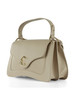 BEIGE | C-ME Medium Handtasche aus genarbtem Leder