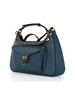 BLAU | Handtasche aus genarbtem Leder BEAT GENERATION Medium