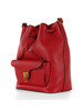 ROSSO | Secchiello a tracolla in pelle martellata BEAT GENERATION Medium