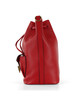 ROSSO | Secchiello a tracolla in pelle martellata BEAT GENERATION Medium