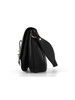 SCHWARZ | MAVERY Large Schultertasche aus genarbtem Leder