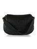 SCHWARZ | MAVERY Large Schultertasche aus genarbtem Leder
