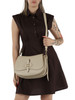 BEIGE | Borsa a spalla in pelle martellata MAVERY Large