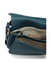 BLAU | MAVERY Large Schultertasche aus genarbtem Leder