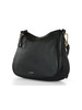 SCHWARZ | NORY Small Schultertasche aus genarbtem Leder