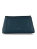 BLAU | Schultertasche aus genarbtem Leder NIKLA Medium