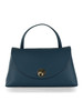 BLAU | Handtasche aus genarbtem Leder NIKLA Medium