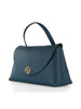 BLAU | Handtasche aus genarbtem Leder NIKLA Medium