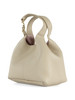 BEIGE | Borsa a mano in pelle martellata C-EASY Small