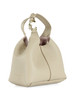 BEIGE | Borsa a mano in pelle martellata C-EASY Small