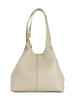 BEIGE | Borsa a spalla in pelle martellata C-EASY