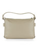 BEIGE | GRETEL RIBBON Medium Schultertasche aus genarbtem Leder