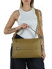 KAKI | Borsa a spalla in pelle martellata GRETEL RIBBON Large